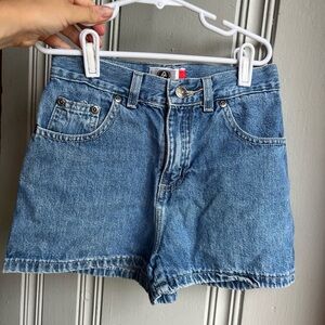 Girls Size 7 Vintage Arizona Classic Blue Denim Shorts